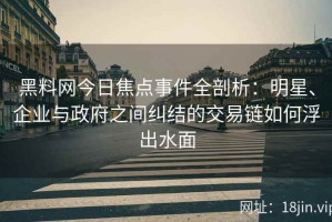 黑料网今日焦点事件全剖析：明星、企业与政府之间纠结的交易链如何浮出水面