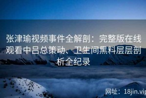 张津瑜视频事件全解剖：完整版在线观看中吕总策动、卫生间黑料层层剖析全纪录