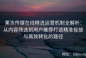 果冻传媒在线精选运营机制全解析：从内容筛选到用户推荐打造精准投放与高效转化的路径