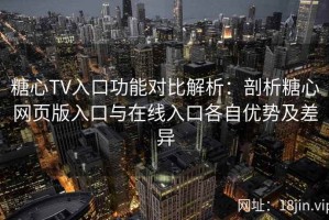 糖心TV入口功能对比解析：剖析糖心网页版入口与在线入口各自优势及差异