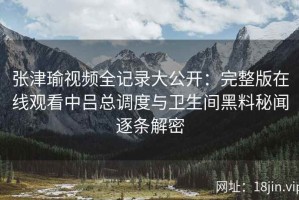 张津瑜视频全记录大公开：完整版在线观看中吕总调度与卫生间黑料秘闻逐条解密