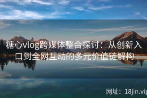 糖心vlog跨媒体整合探讨：从创新入口到全网互动的多元价值链解构