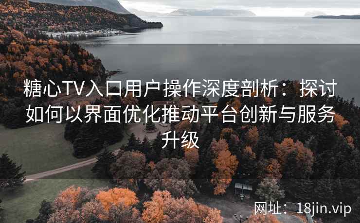 糖心TV入口用户操作深度剖析:探讨如何以界面优化推动平台创新与服务升级 糖心TV入口用户操作深度剖析:探讨如何以界面优化推动平台创新与服务升级